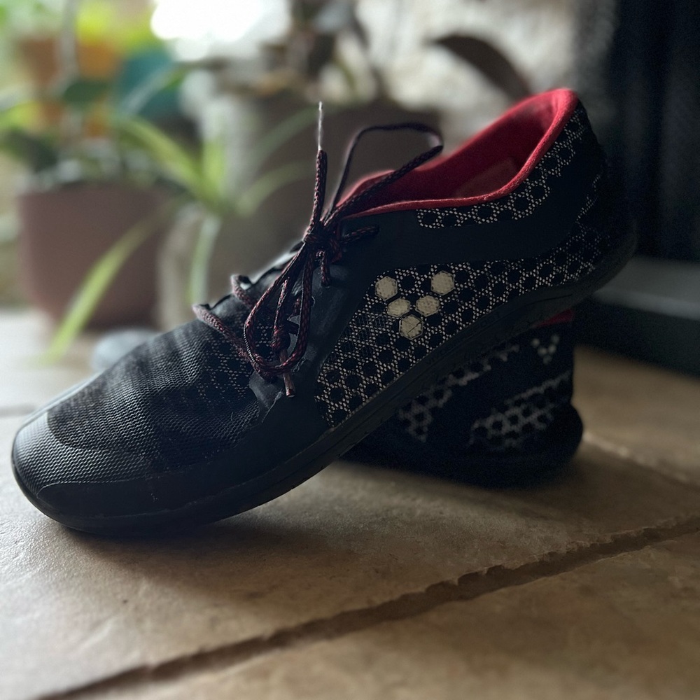 Black and Red Athletic Shoes